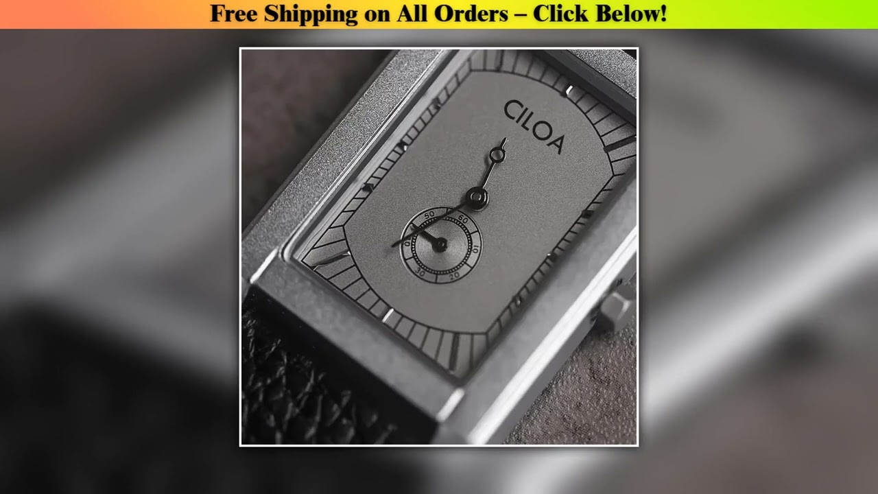 Quartz Watch Vintage Tank Square Watches for Male Gifts with Japanese Movement 28mm Diameter 8.5mm