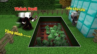 THỬ THÁCH TRẢ THÙ THÁNH TROLL BẰNG 5 CÁCH, NHÀ TNT, CỬA LAVA TRONG MCPE | Thử Thách SlenderMan