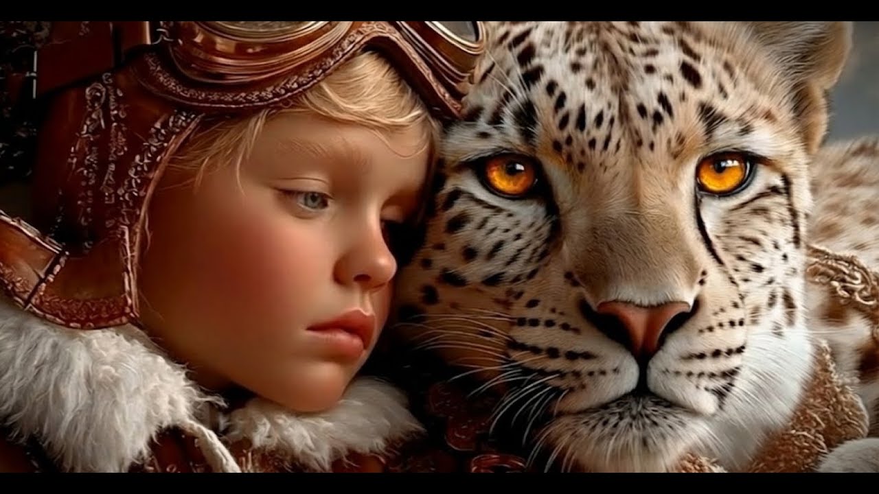 Guardian Snow Cheetah: Winter City Flight 🐆🏙️ | Surreal Fantasy Art & Music