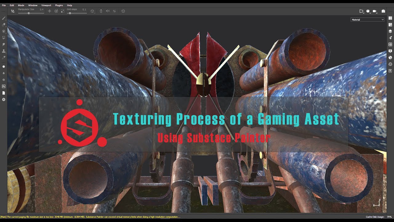 Texturing Process Of a Gaming Asset Using Substance Painter - YouTube