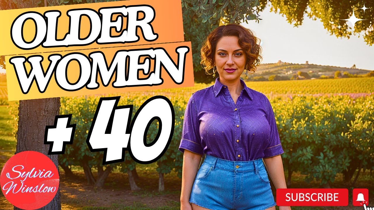 Fashion OVER 40 Natural Older Woman OVER 40 in Tuscany, Italy Lookbook
