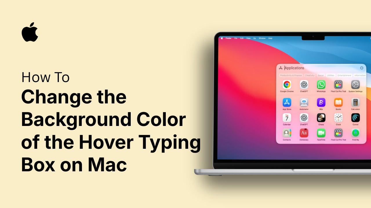 How to Change the Background Color of the Hover Typing Box on Mac - YouTube
