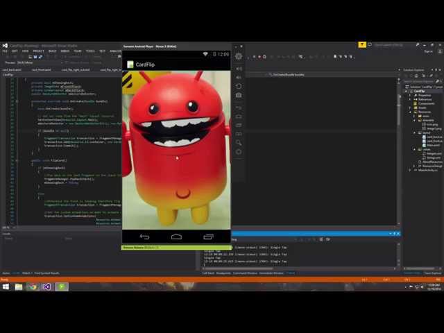 Xamarin Android Tutorial   29   Card Flip Fragment