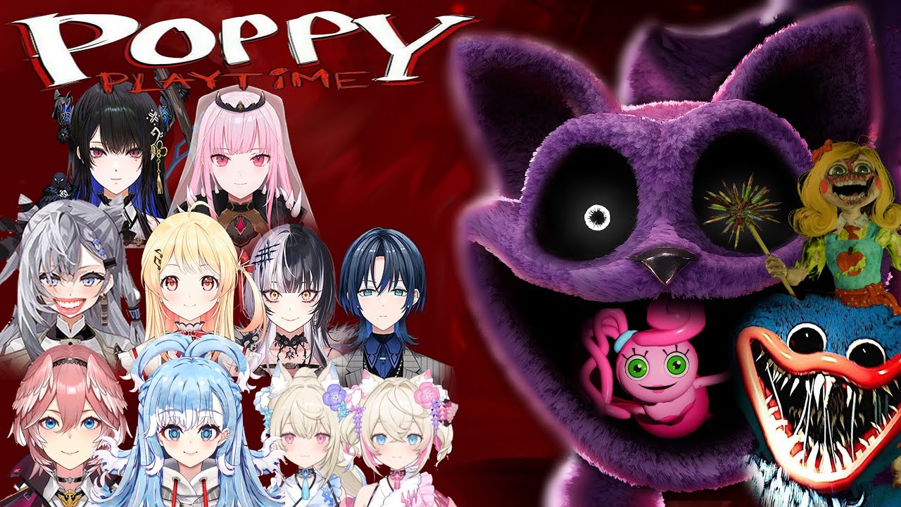 【Poppy Playtime】Hololive member jumpscare and funny moment part 4