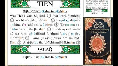 ختمة من مصحف التجويد باللغة الألمانية الصفحة رقم 597