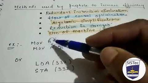 Peephole Optimization | Bhavana Gupta | SISTec Gandhi Nagar