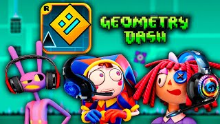 The Amazing Digital Circus Characters Play Geometry Dash