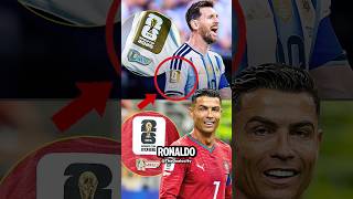 Messi and Ronaldo's Rare World Cup Badge Explained 😱. #football #shorts
