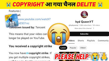 My Channel Delete !! 😭 | I Got Fake Copyright Strike By Tencent | I Need Your Support 🙏 |