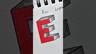 How to draw letter *E* beginner to legend ✏️ #art #drawing #tutorial #howtodraw #loveart