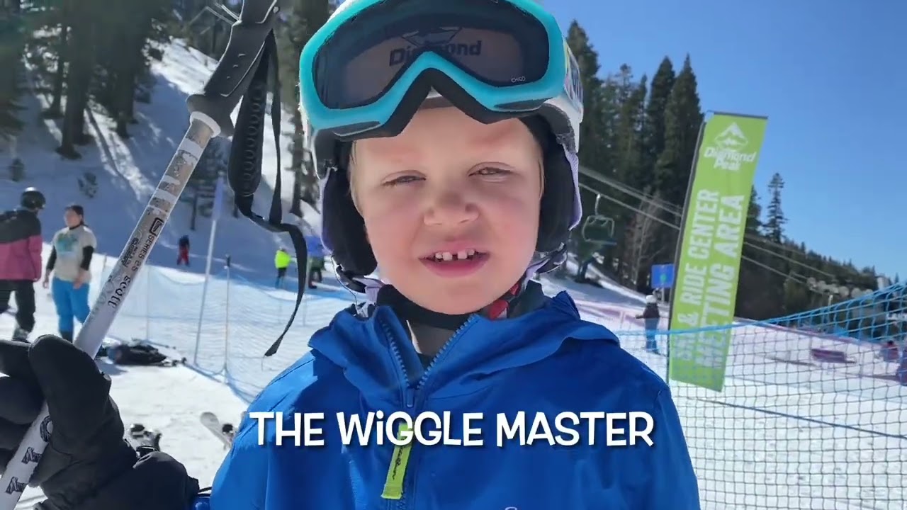 The Wiggle Master - 4 years old skiing at Diamond Peak - Diamond Cut 2022 - Mini-Grom