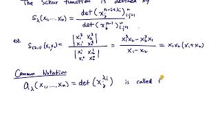 [Topics in Combinatorics] Lecture 13. Jacobi Trudi identity