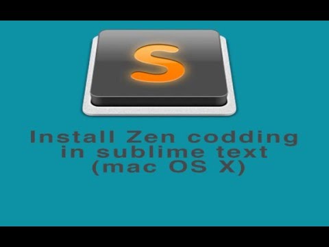 install zen coding sublimetext mac os x