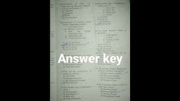 Disaster management Answer key 🔑/4th sem/key description 👇👇👇