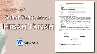 Cara Membuat Surat Pernyataan Hibah Tanah || HIBAH TANAH