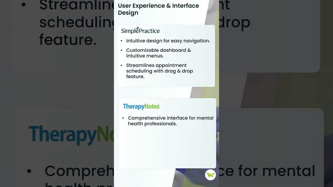 User Experience Interface SimplePractice Vs TherapyNotes