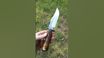 Caribou Antler Bowie knife made from a file