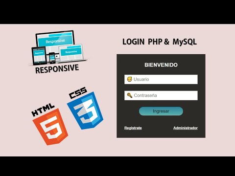 Login responsive - tipos de usuarios de manera sencilla - con html css php y mysql   PARTE 1