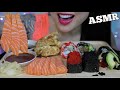 ASMR SUSHI *HOMEMADE - SASHIMI, SPICY TUNA, FRIED DUMPLINGS (EATING SOUNDS) NO TALKING | SAS-ASMR