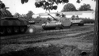 German 23Rd Panzer Division Engages Soviet And Romanian Forces In Hungary Hd Stock Footage
