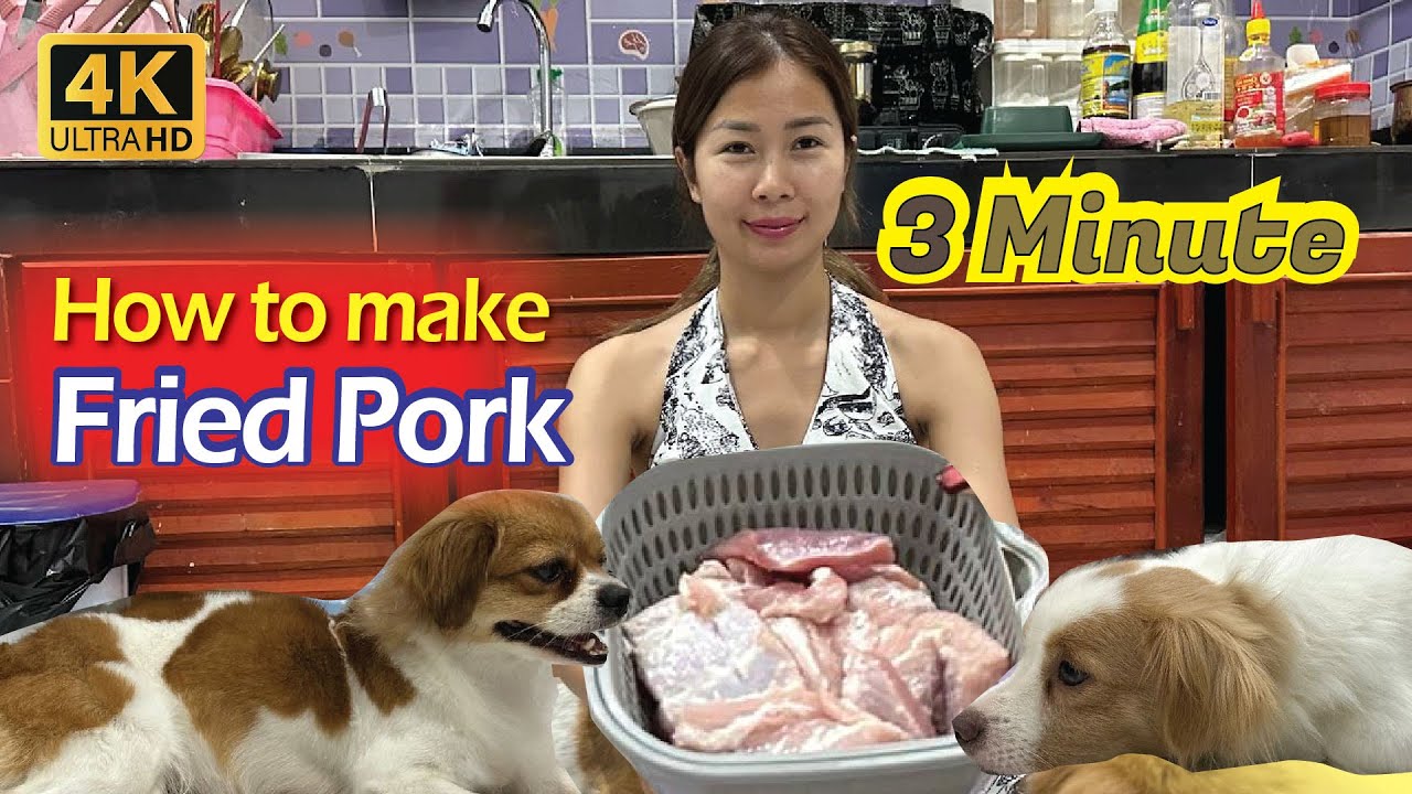 Как приготовить жареную свинину за 3 минуты на ужин для собак Кокони