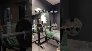 How I turned a 225 squat into a 225 bench in a year #gymshorts #gym #transformation