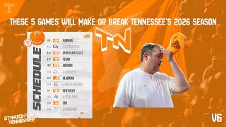 These 5 Games Will Make or Break Tennessee’s Season - Ranking Tennessee Football’s TOUGHEST Games