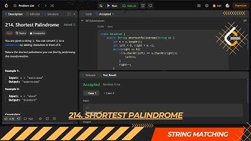 LEETCODE DAILY QUESTION 214 | Shortest Palindrome | Is Kabir Coding #coding #leetcode #programming