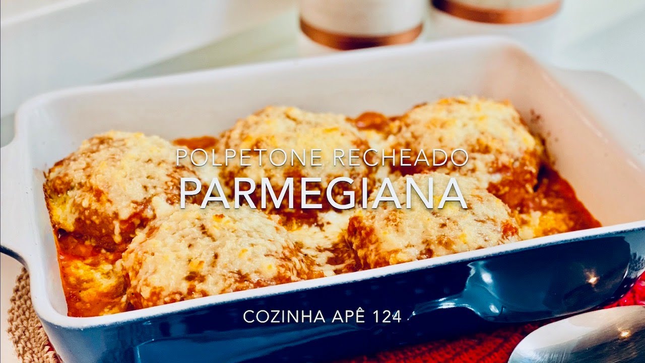 Receita: Polpetone Recheado Parmegiana.