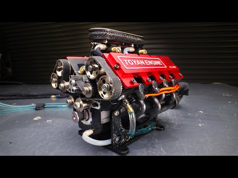 Miniature V8 Engine Hits 10,500 RPM on Nitro (1.7 Cu In 28cc)