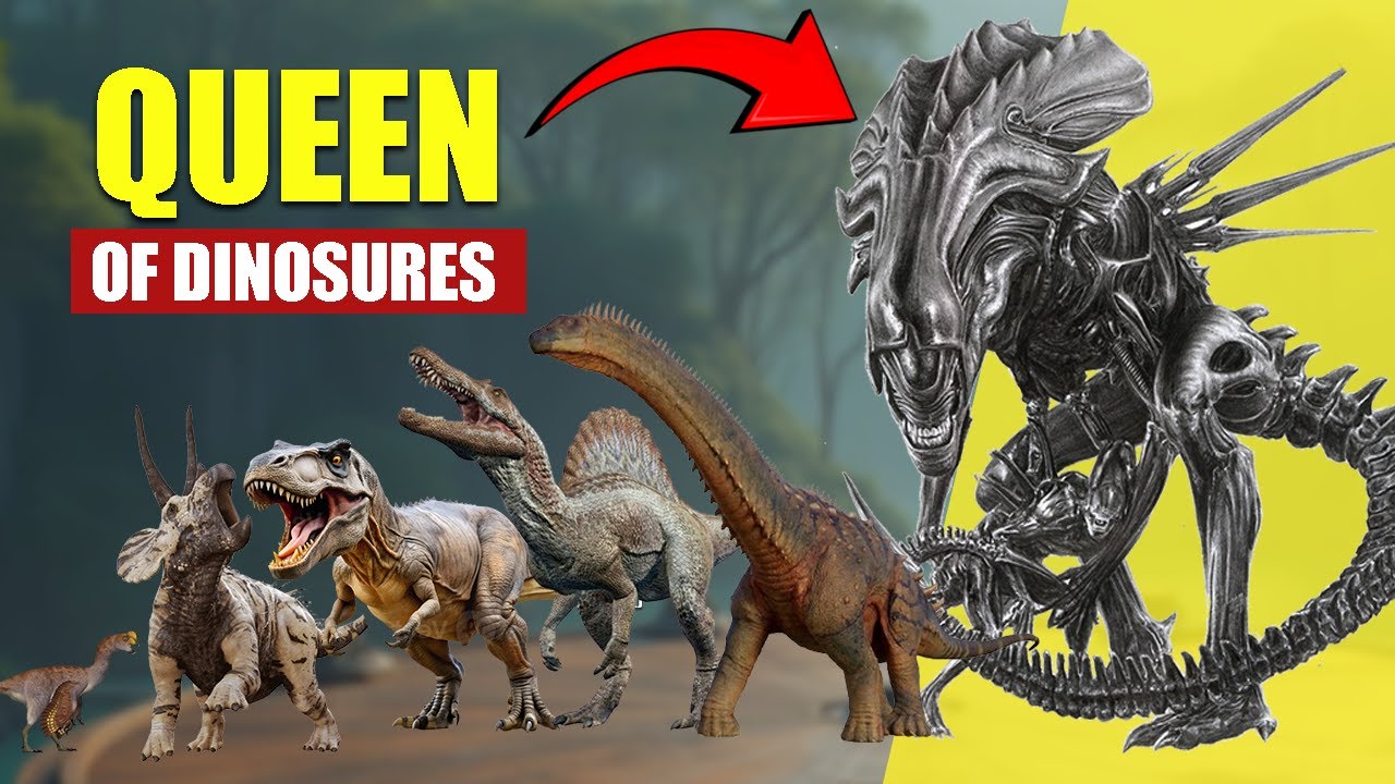 Xenomorph Queen vs Dinosaurs | Monster Size Comparison 2025
