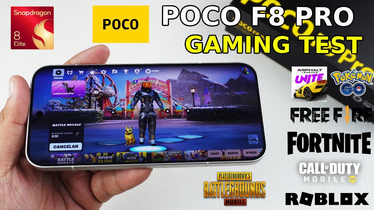 POCO F8 PRO: Gaming TEST | Free Fire, Fortnite, Call of Duty, PUBG y Roblox (Snapdragon 8 Elite)