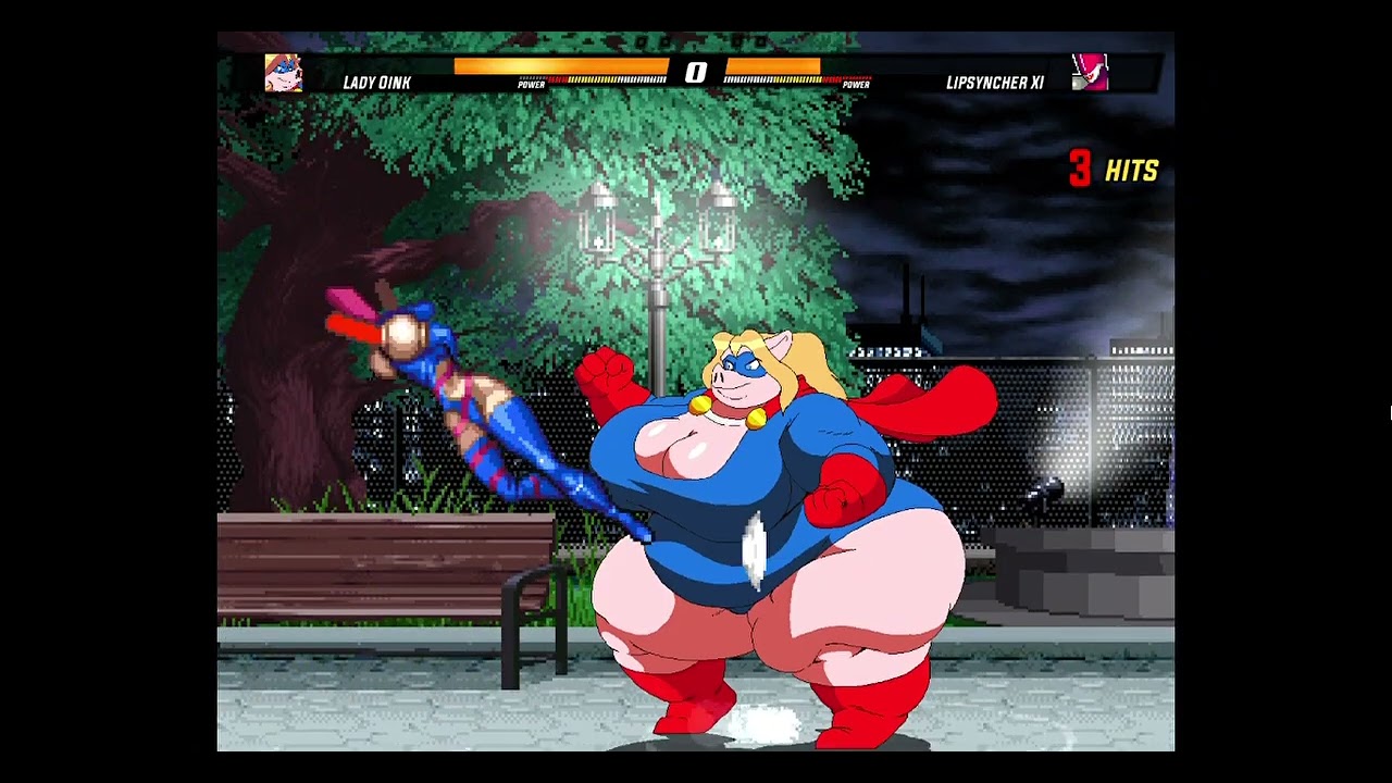 The Rise Of A Super Heroine: Lady Oink vs. Lip Syncher [MUGEN Battle]