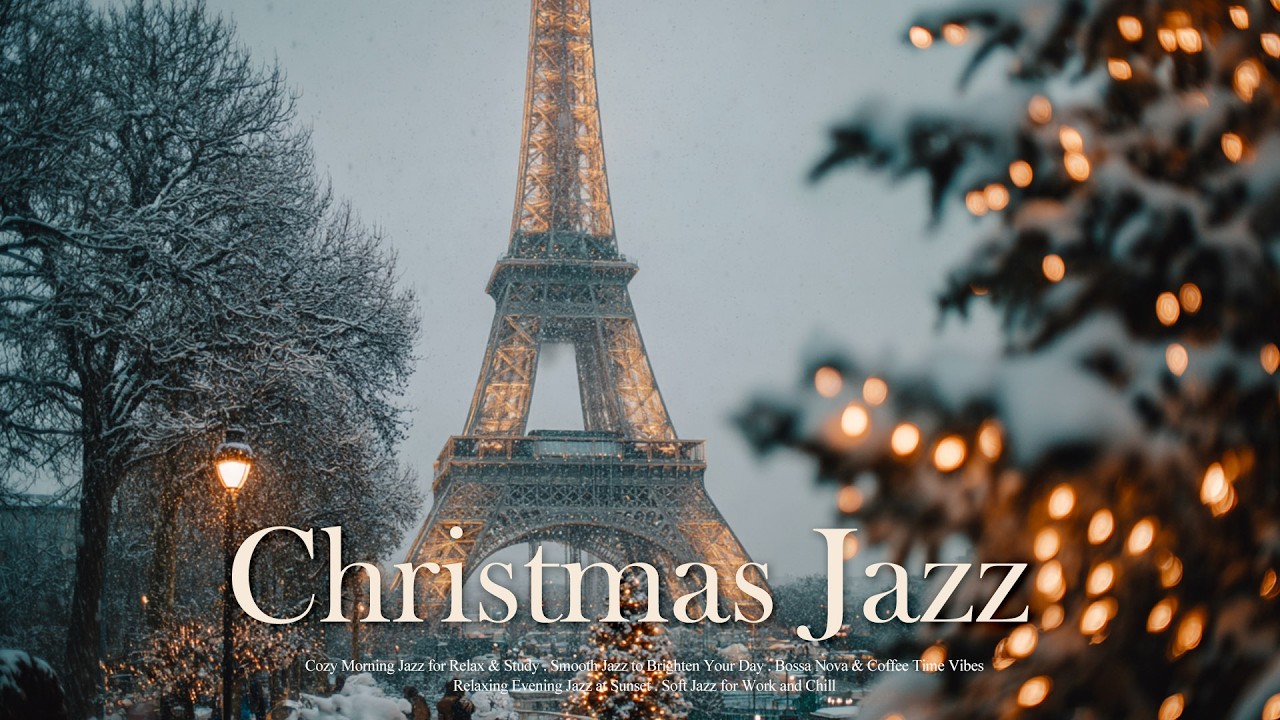 Рождество в Париже и Зимний Джаз ❄️ Романтика снежного Парижа | Винтажный Рождественский Джаз