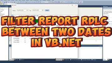 How to filter the RDLC report between two dates in VB.net