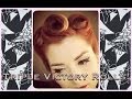 Triple Victory Roll Vintage Hair With Gibson Roll by CHERRY DOLLFACE