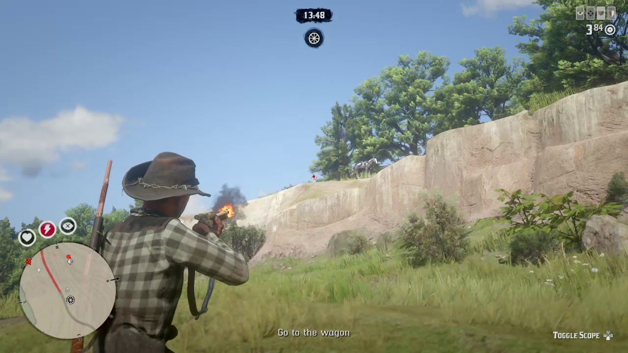 RDR2 steal a delivery wagon YouTube