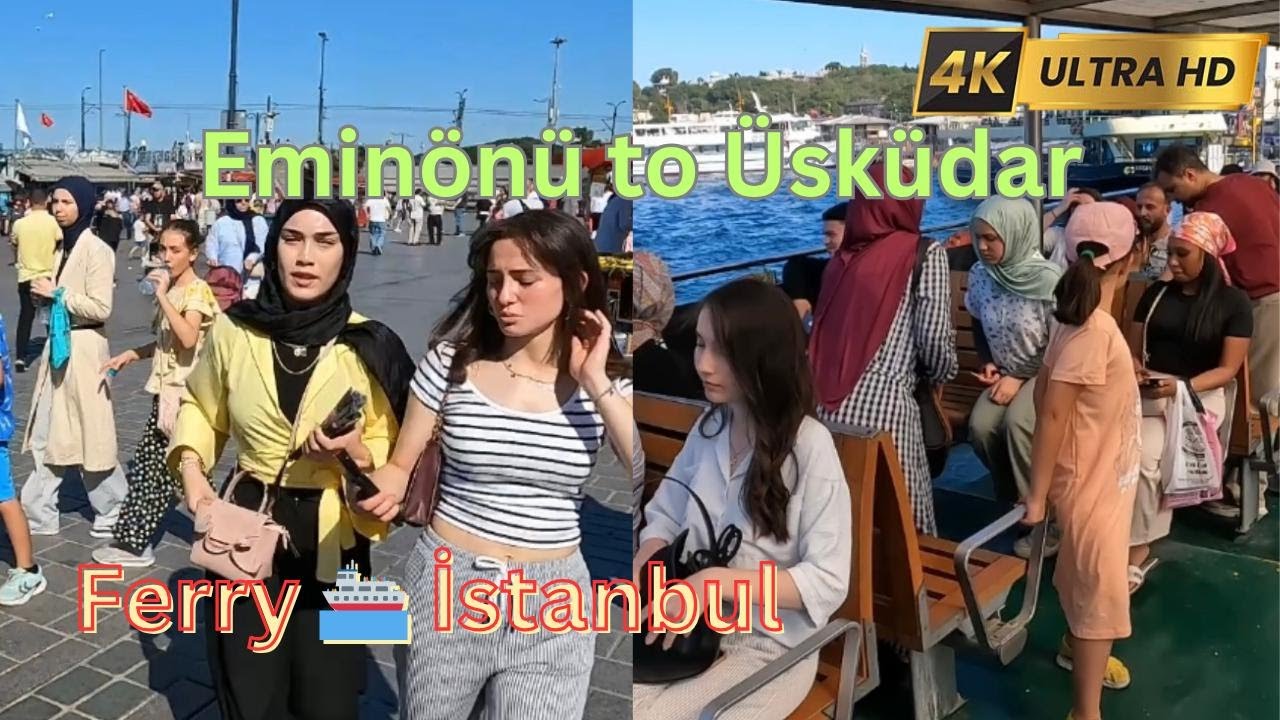 Eminönü to Üsküdar Ferry Ride 🚢  Stunning Bosphorus Views Istanbul 4K Ultra HD