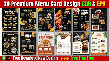 Menu Card CDR Free Download | Menu Card CDR File Free Download #menucard #menucarddesigncdr #menu