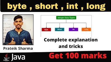 Data types in java difference between int long byte short Prateik Sharma by Java ICSE computer