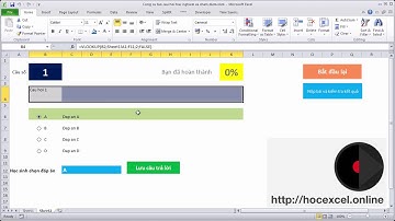 Học Excel Cơ Bản | 86 Tạo câu hỏi trắc nghiệm, kiểm tra và chấm điểm trong excel