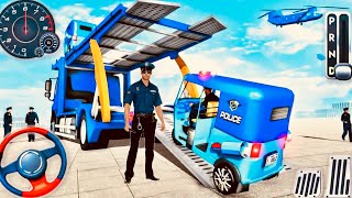 Police Tuk Tuk Transporter Driving 3D - City Rickshaw Gangster Chase Simulator  - Android GamePlay