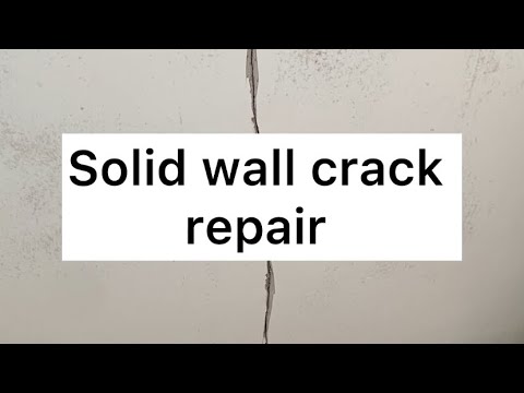 Solid wall crack repair