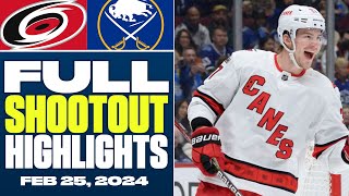 Carolina Hurricanes at Buffalo Sabres | FULL Shootout Highlights - February 25, 2024