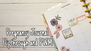 Pregnancy Journal Flipthrough and Plan With Me | September 2022 Monthly | Happy Planner Classic