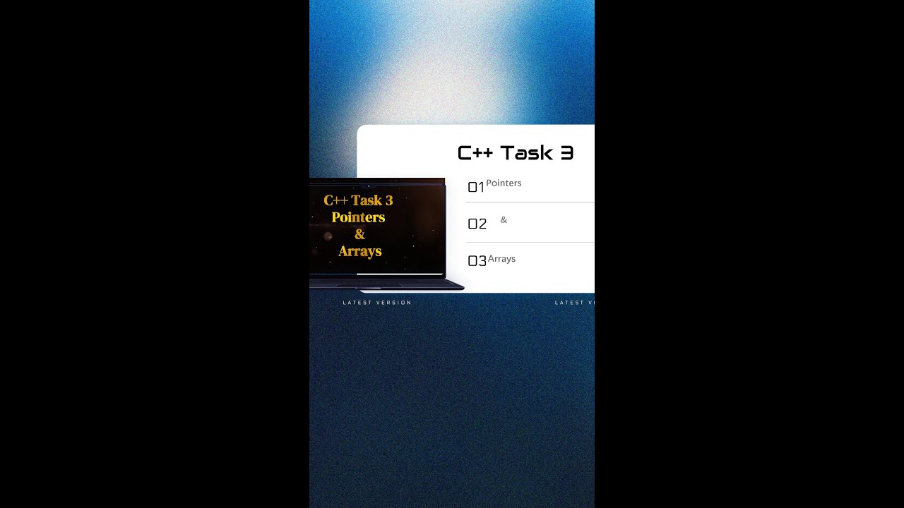 C++ task 3 pointers and arrays social highlight - YouTube