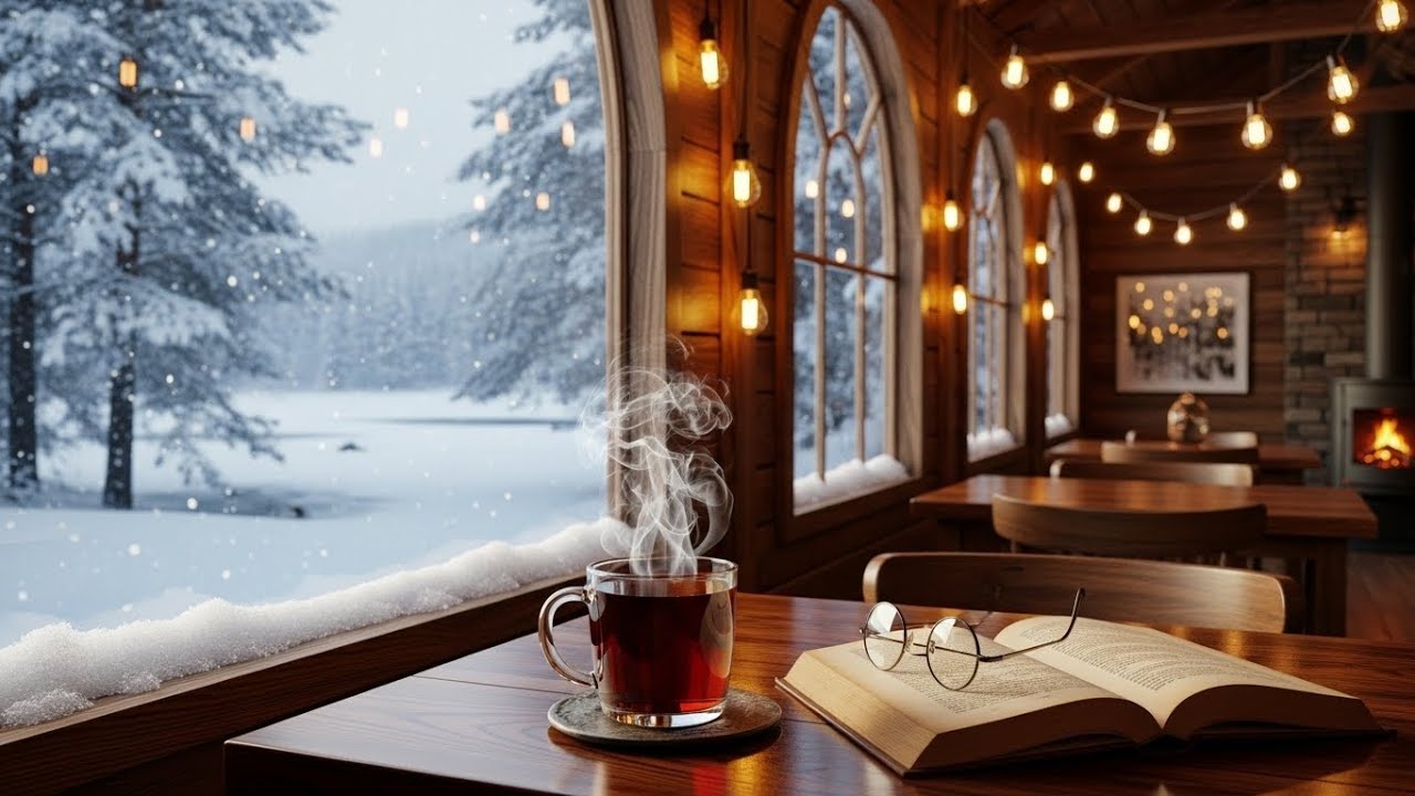 겨울 카페 감성 BGM, Winter Cafe BGM ☕ Soft Piano & Acoustic Guitar | Relaxing Instrumental BGM