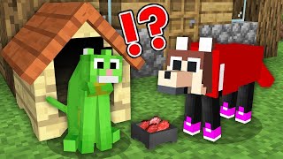 JJ and Mikey Became DOGS and CATS in Minecraft Challenge Maizen