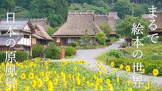 Relaxing Summer in Rural Kyoto Traditional Village Sunflowers Wind Chimes