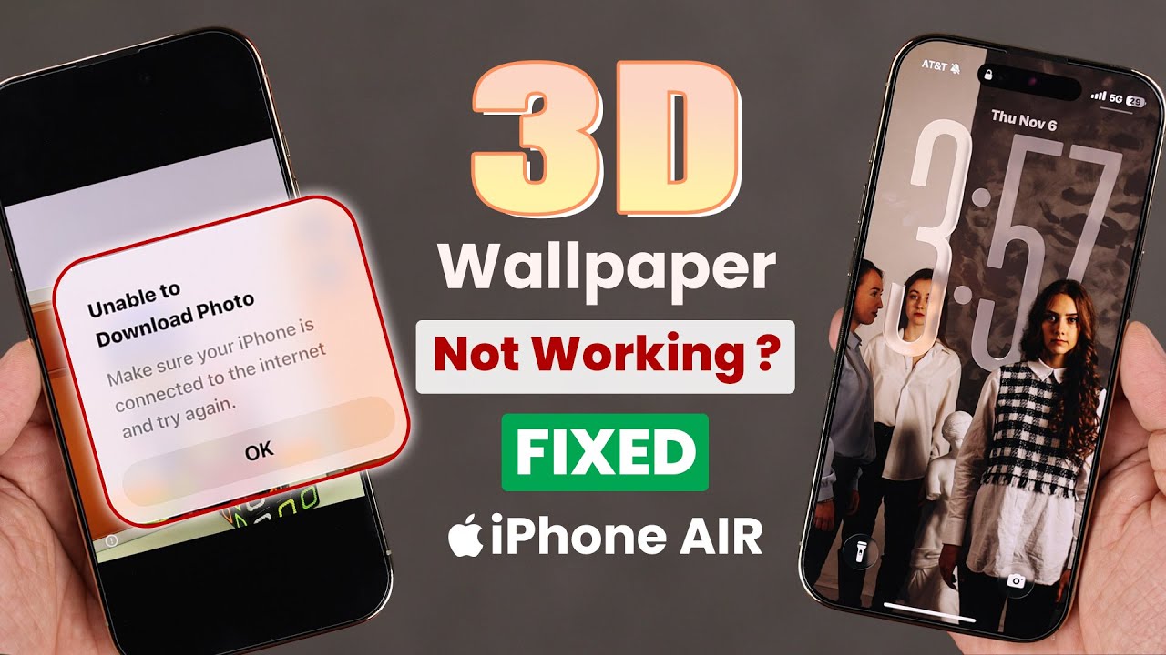 Fix- 3D Spatial Scene Wallpaper not working on iPhone AIR! - YouTube